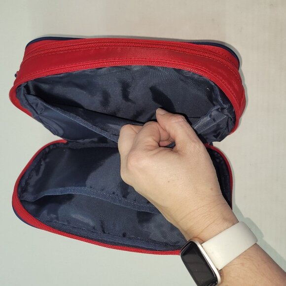 Tommy Bahama Dopp Kit‎ Cosmetic Bag Travel Red Spellout Nylon Zip Around Unisex - Picture 5 of 12
